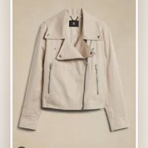 NWT banana republic XL Enola waxed cotton moto jacket
